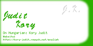 judit kory business card